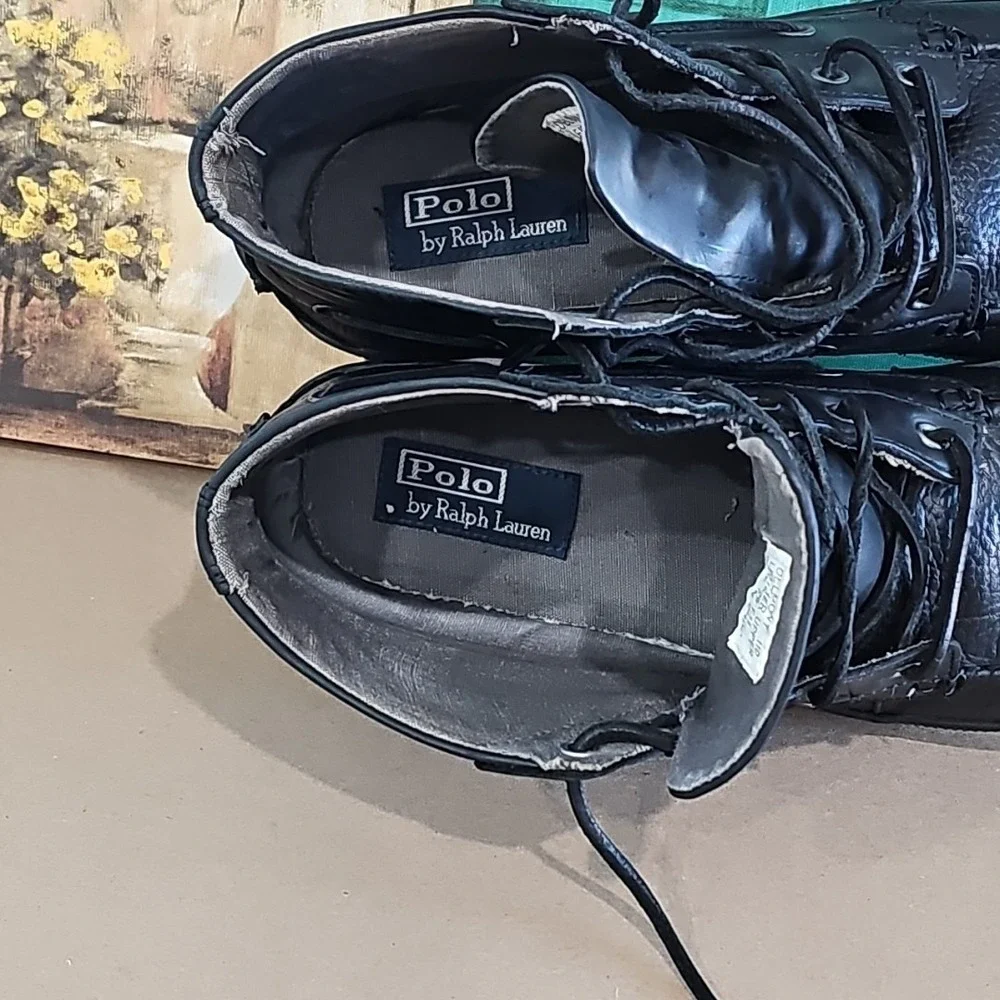 Polo by ralph Lauren leather hi top Lace Up Men's shoes Size 11 D